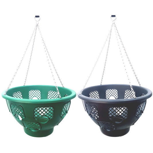 Plantopia/Easy Fill® Hanging Basket 14″ Black or Green