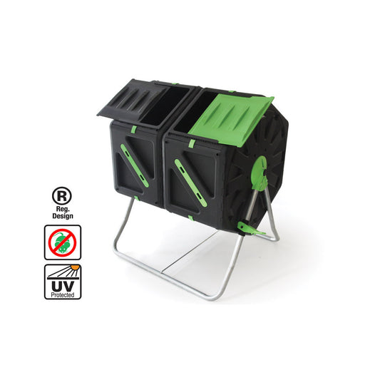 Dual Tumbling Garden Composter 2 x 70Ltr Chambers